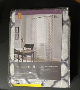 allen + roth 84-in Navy Light Filtering Back Tab Single Curtain Panel - Picture 1 of 3