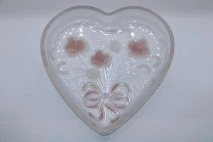 Sweetheart Bouquet Pink Heart Shaped Trinket Candy Dish by MIKASA - Picture 1 of 5