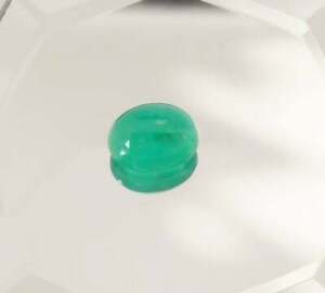 Natural Loose Colombian Emerald Oval Cabochon Shape 2.81 Carat Gemstone
