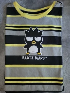 Sanrio Badtz Maru Embroidered Short Sleeve Shirt Womens Size Medium - Picture 1 of 5