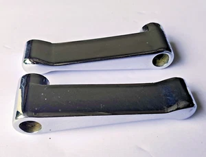OEM 1976-92 Fiat 124 Spider 1800 2000 Interior Door Handles Levers Chrome - Picture 1 of 4