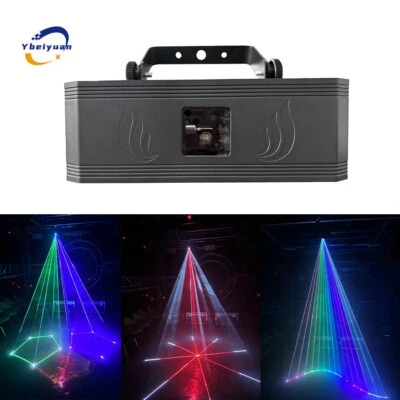1W RGB Full Color Animation Laser Projector Light DMX Wedding Party Stage Light - Image 1 of 4
