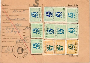 Romania, 1960's, TV Subscription Card - Revenue Fiscal Stamps Cinderellas - Picture 1 of 2