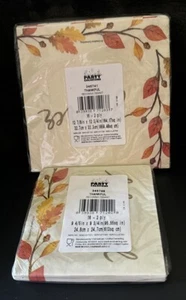 Thankful Blessed Gather 2 Ply Napkins 16 Per Pack Thanksgiving Lot Of 2 NOS - Picture 1 of 7