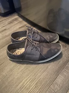 Fish N Chips black camo canvas sneakers by Base London size 11 - Picture 1 of 7