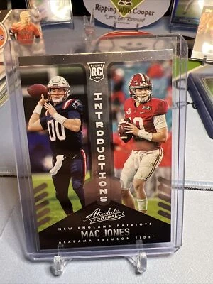 MAC JONES Introductions 2021 Panini Absolute Football RC Patriots No. INT-9 - Image 1 of 2