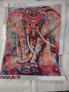 Fertige Diamond Painting Kunst - majestätischer Elefant 14" x 17,5" - Bild 1 von 2