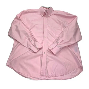 J. McLaughlin Men’s Button Front Dress Shirt Pink White Stripes XL - Picture 1 of 12