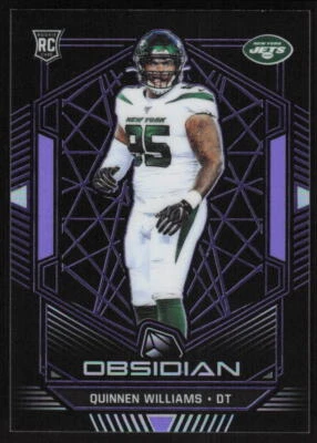 2019 Panini Obsidian Electric Etch Purple Rookie #199 Quinnen Williams /75 Jets - Image 1 of 2