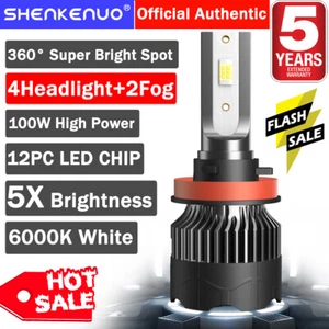 For Nissan Rogue 2014-2020 6000K LED Headlights High Low Beam+Fog Light Bulbs M8 - Imagen 1 de 20