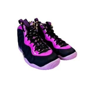 Nike Little Posite One (GS) Girls 4Y Shoes Purple Saturn Gold Violet Cave DQ6210 - Picture 1 of 10