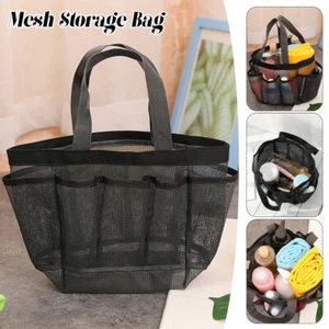 Mesh Shower Bag Hanging Toiletry Bag Portable Wash Bag Beach Shower Organizer - Picture 1 of 10