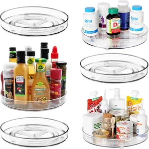 Lazy Susan Organizer, 9" 6 Pack, Rotating Turntable Organizer for Cabinet, Kitch - Picture 1 of 12