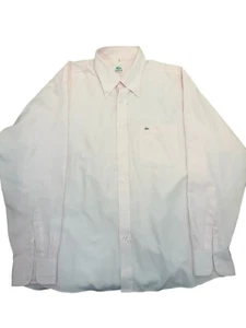 Lacoste Hemd Erwachsene Einfarbig Rosa Knopfleiste Ärmel Herren Größe 18,5 /38-39 - Bild 1 von 7