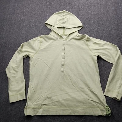 Eddie Bauer Sudadera Mujer Mediana Verde Sudadera con Capucha Cuarto a Presión Pullover Causal Foto 1 de 4