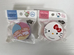 Sanrio Hello Kitty & Little Twin Stars Cream Case 2 Set Daiso From Japan - Imagen 1 de 10