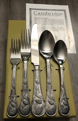 CAMBRIDGE - PINE CONE - Stainless Flatware Silverware - YOU CHOOSE CHOICE * NEW - Image 1 of 4