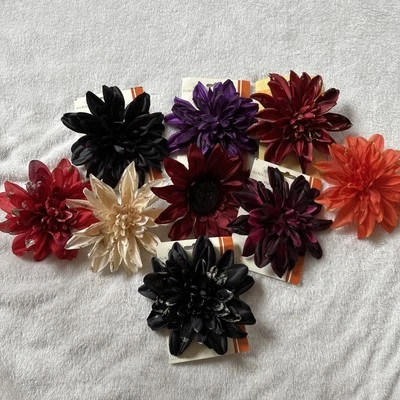 Blooming Flower Clip-On Dahlia Sunflower Christmas Halloween 9 Pieces - Image 1 of 4