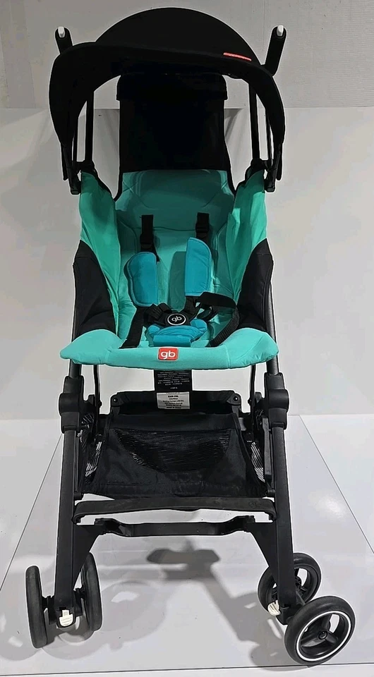 GB Pockit+ Lightweight Folding All Terrain Infant Stroller Laguna Blue Tortoise - Image 1 of 4