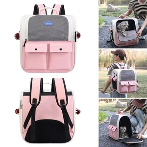 Foldable Pet Carrying Bag Breathable Pet Backpack Cat Carrier Backpack Cats - Picture 1 of 16