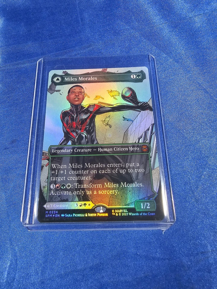 Foil Miles Morales 0234 (Borderless) Marvel's Spider-Man MTG Magic The Gathering - Image 1 of 1