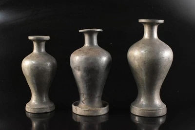 T1089: Jarrón de flores japonés antiguo en forma de hojalata Ikebana venta de paquete Foto 1 de 4