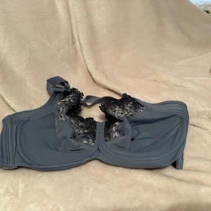 Modern Movement Bra 38DD Blue Gray With Lace EUC - Picture 1 of 6