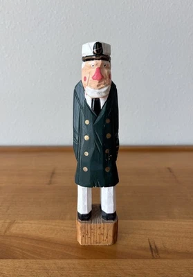 Vintage Hand-Carved Wooden Sea Captain  Sculpture Nautical Art - Image 1 of 4