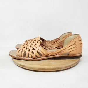Nisolo Huarache Sandalen Damen 8 Slipper geflochtenes Leder minimalistische Schuhe - Bild 1 von 14
