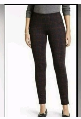 Talbots Women's Blue & Red Plaid Soho Legging Ankle Pants - Size XL - Image 1 of 4