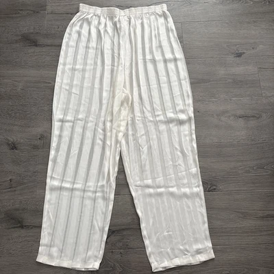 Pantalones de pijama transparentes vintage reflections by Spiegel para mujer XL marfil a rayas poli Foto 1 de 4
