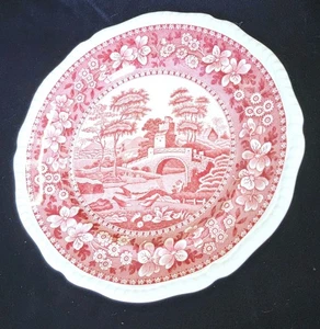 Copeland Spode Tower Pink Salad Plate Older Near Mint Shiny! No Chips Crazing - Picture 1 of 2