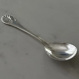 Silver Spoon Fan Tip Design Danish Denmark Approx 6” 830 Silver - Picture 1 of 8