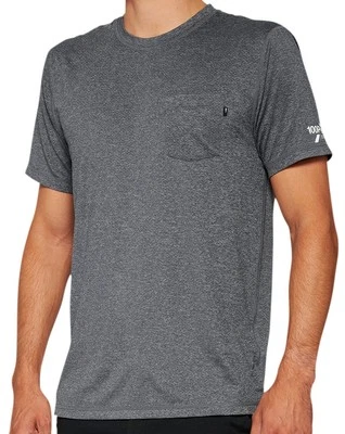 100% Mission Athletic Mens Short Sleeve T-Shirt Charcoal - Image 1 of 2