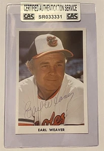 Earl Weaver Signed Baltimore Orioles Postcard CAS Authentic - D. 2013 - Picture 1 of 1