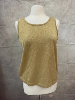 Western Connection Women's Blouse Gold Sleeveless Size L - Imagem 1 de 4