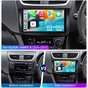 4+64 GB Android13 Carplay para Suzuki Swift 4 2011-2017 coche estéreo navegación radio GPS - Imagen 1 de 21