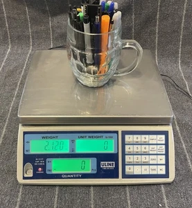 ULINE H-1117 Industrial Digital Counting/Weigh Scale 65 lbs/.005 lb TESTED! - Picture 1 of 12
