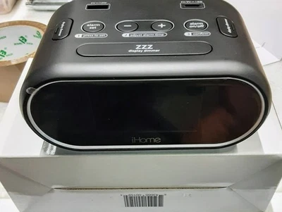 iHome Hotel clock-LCD Triple Display Alarm Clock With Dual USB Charging-HiH35B - Image 1 of 4