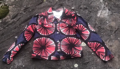 Vintage Marimekko Mika Piirainen Denin Bomber Jacket Apelsiini - EU40/US12 - Image 1 of 4