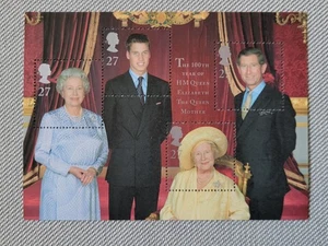 GB Royal MaiI QEII - 2000 - The Queen Mother's 100th Birthday Sheet SG MS2161 - Picture 1 of 2