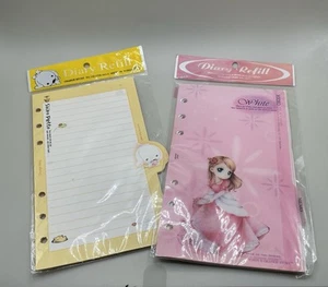 2 Recambios de Diario Nuevos Shiro Petto Blanco Historia Naranja Morning Glory De Colección Raras - Imagen 1 de 2