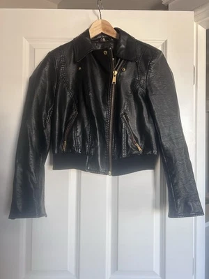 Free People, XS, Faux Leather Moto Jacket with Zipper Detailing - Image 1 of 4