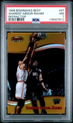 1998 BOWMAN'S BEST REFRACTOR #97 SHAREEF ABDUR-RAHIM 307/400 PSA 7 - Image 1 of 2