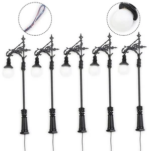 5Pieces Model Railway N Gauge Lamp 1: 160 Street Lamp LED 65mm Light Model Train - Picture 1 of 21