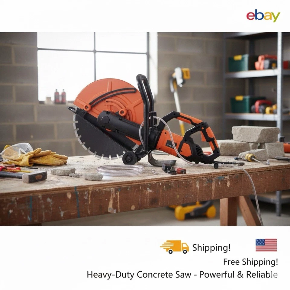 Sierra de hormigón eléctrica de 16"" cortadora húmeda/seca con bomba de agua y hoja de diamante Foto 1 de 4