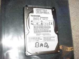 Toshiba Hard Drive MK2565GSXN 250 GIG Failed Drive - Picture 1 of 1