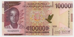 Billete Guinea 10000 francos 2020 Pick 49A UNC sin circular - Imagen 1 de 2