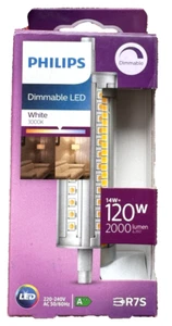 Philips Ampoule Dimmable LED RS7 A++ 14 Watt = 120 W 2000 Lumen 3000K White - Picture 1 of 1