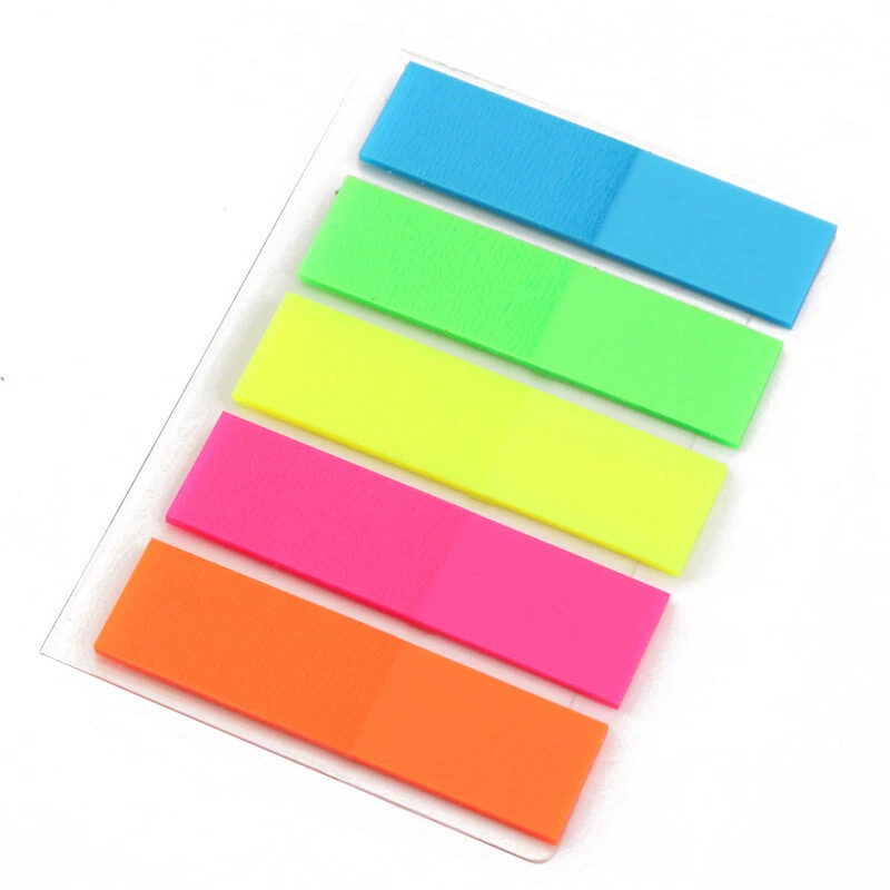 100 pcs Sticky Note Seperator Color Index Tabs Flags Page Marker - Image 1 of 4